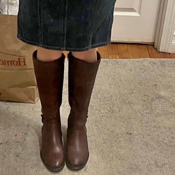 FRYE MELISSA BELTED TALL Boots size 7 - Picture 1 of 8